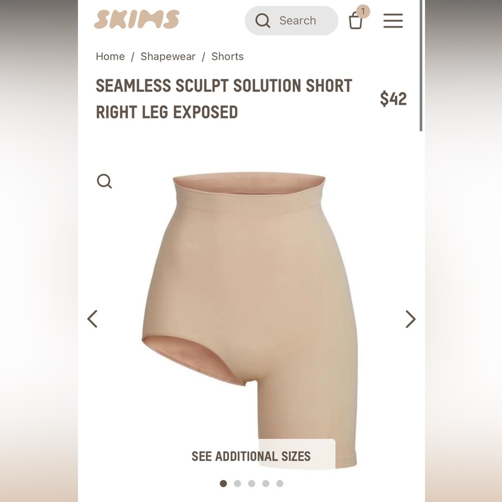 SEAMLESS SCULPT SOLUTION SHORT RIGHT LEG EXPOSED